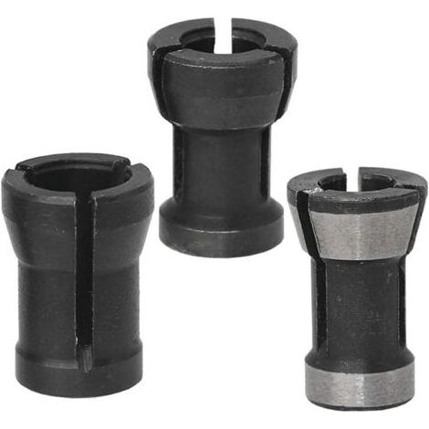 3pcs Adaptateur de Mandrin à Pince Collet à Embouts de Routeur Électrique 6mm/6.35mm/8mm Outil à main de Support (1/5)