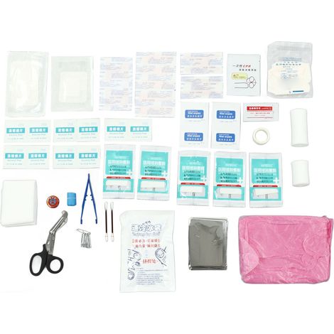 Trousse de premiers secours multifonctionnelle, trousse individuelle pour usage domestique, voyages et camping. (1/5)