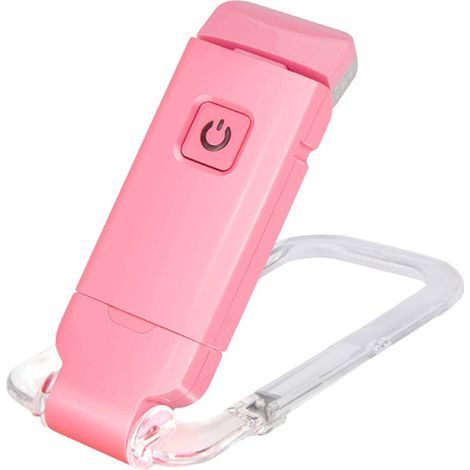 Lampe de Lecture USB Liseuses LED Rechargeable avec Lampe de lecture pour lire au lit Pince 3 Niveaux Luminosité Réglable Pliable mini clip lampe(Couleur rose) (1/5)