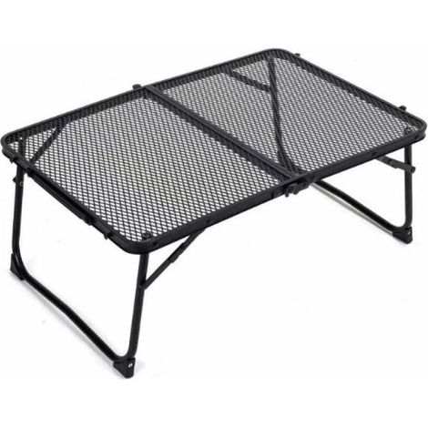 MINKUROW Mini-Campingtisch, Couchtisch, Outdoor-Tisch, faltbar, Schreibtisch, leicht, Aufbewahrungskoffer, Camping, Outdoor, Campingausrüstung, Stahl, schwarz