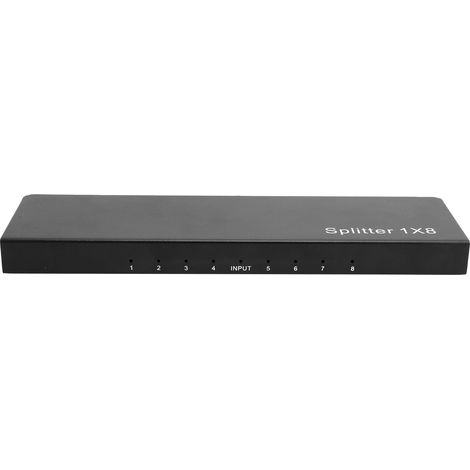 8-facher 1080p-HDMI-Verteiler, 1.4-Audio-Video-Splitter, 100–240-V-Netzteil mit EU-Stecker, Modell F118 (1/5)