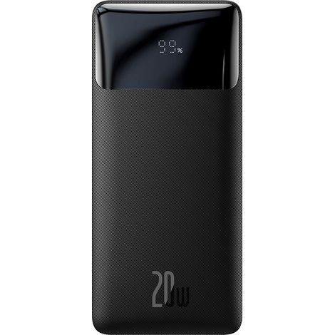 Baseus Schnelllade-Powerbank 20000mAh 20W schwarz mit USB-A zu Micro USB Kabel 0,25m (1/5)