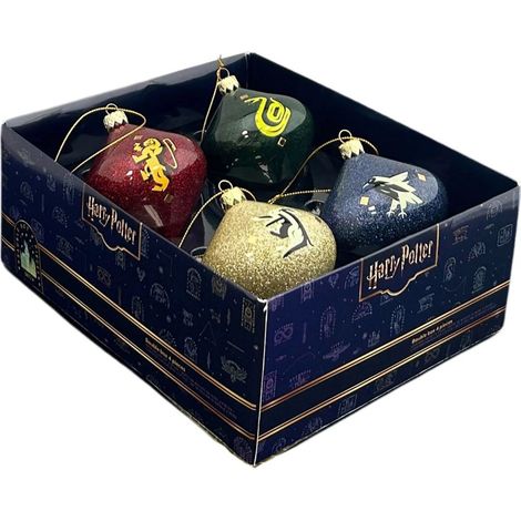 Confezione 4 Palline di Natale Harry Potter D 8,5 cm Peraga Christmas