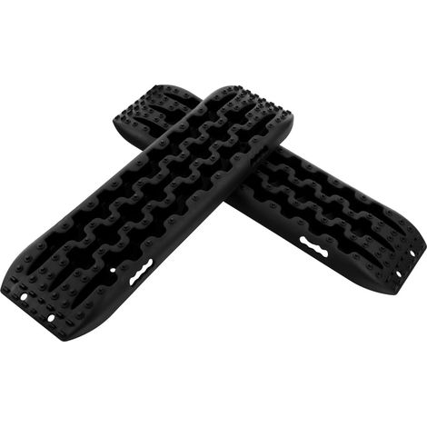 GOPLUS Planches de Récupération Tout-Terrain,Lot de 2 Tapis de Traction,Plaque de Déblocage Contre Sable,Boue,Neige,Charge 10 Tonnes (1/5)