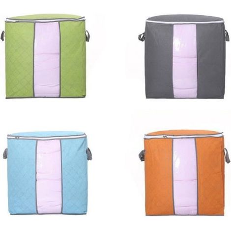 Sac de rangement pour couvertures et vêtements Boîte d'organisation transparente Sac pour couvertures de lit (1/4)
