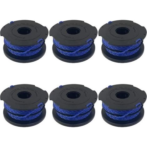 (6 Stück) Spulen für Black & Decker GL652, GL653 und GL65 Freischneider – 6er-Pack – Schwarz (1/4)