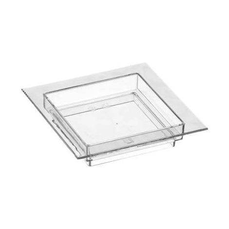 12 Piatti di plastica quadrati