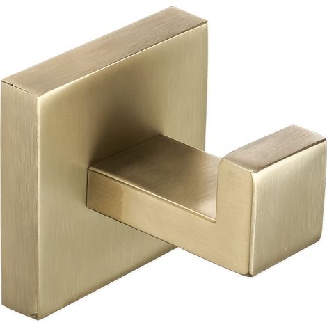 Percha dorado cepillado cuadrado de acero inoxidable de Valaz (PERCHA C - DC) (1/2)