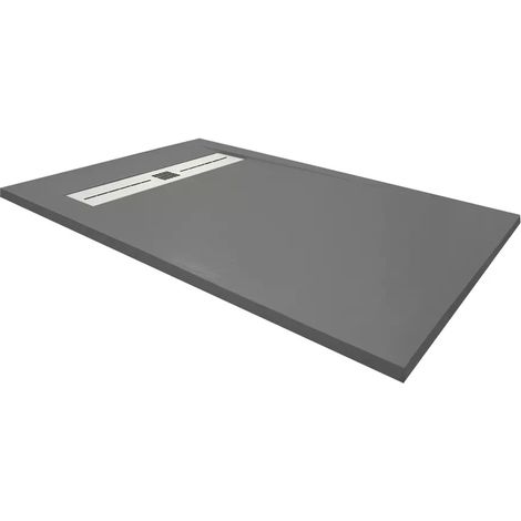 Receveur de douche en résine extra plat à poser 80x160cm - anthracite - ARHUS
