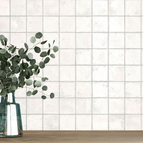 Carrelage Porcelanique Premium Era White 12x12 cm Brillant – Design Rustique pour tous types de Murs. (1/2)