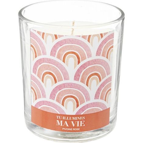 Bougie Parfumée "Jomy" 200g Pivoine Rose (1/2)