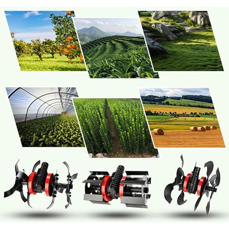 Weeding Wheel Deep Tiller, 9 Tooth Tillers, 10cm Universal Weed Wheel, 2 in 1 Garden Wheels for Mowing Grass and Soil Softening Garden (28mm) (1/4)