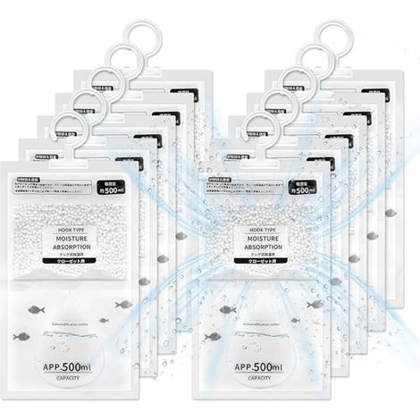 Absorbeur d'Humidité Placard, Déshumidification Suspendu, Sachet Anti Humidité, Moisissure Déshydratant Résistant L'Humidité, Voiture Déshumidificateur Armoire Moisture (1/5)