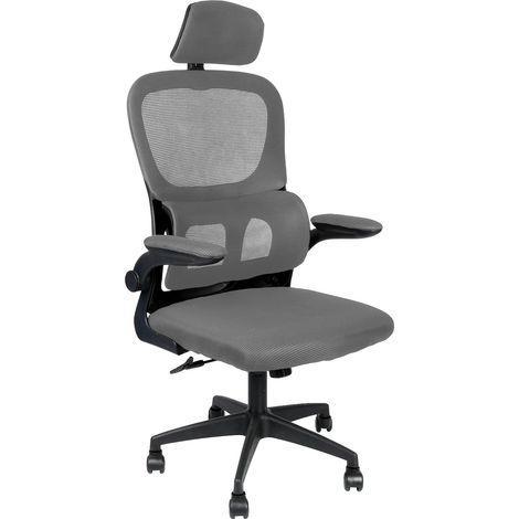 Silla de oficina, diseño ergonómico, características ajustables, GRIS (1/2)