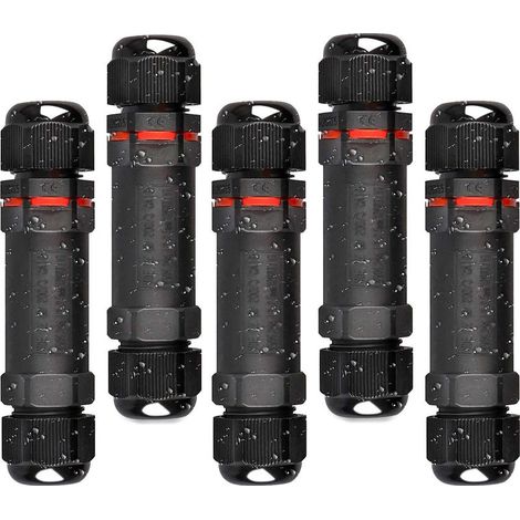Scatola di derivazione impermeabile a 5 pezzi – Connettori IP68 per cavi Ø 1mm-13mm – Corrente nominale 24A, tensione 450V – Resistente all'immersione fino a 10m (1/5)