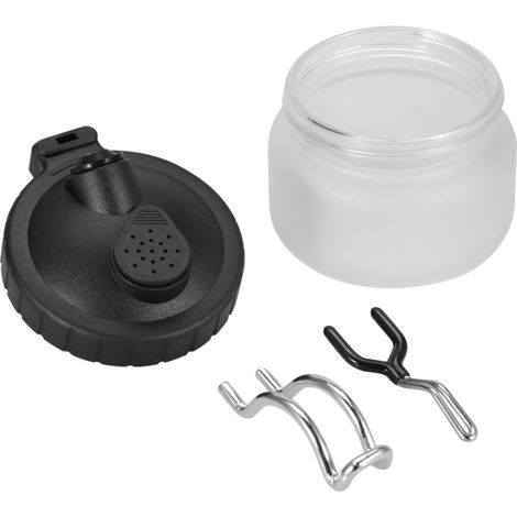 Pistolet à peinture professionnel avec pot nettoyant oxygène-eau, support stabilisateur pour bouteille et outil de lavage (1/5)
