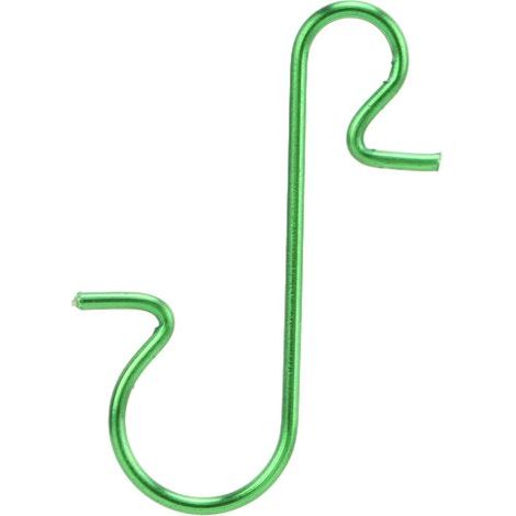 Weihnachts-S-Haken, 50 Stück, Ornament-Haken, S-förmige Kleiderbügel, Weihnachtsbaum-S-Haken, Party-Dekorationen (grün) (1/5)