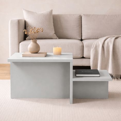 Couchtisch Graues Melamin – 80 x 40 cm – Eterna