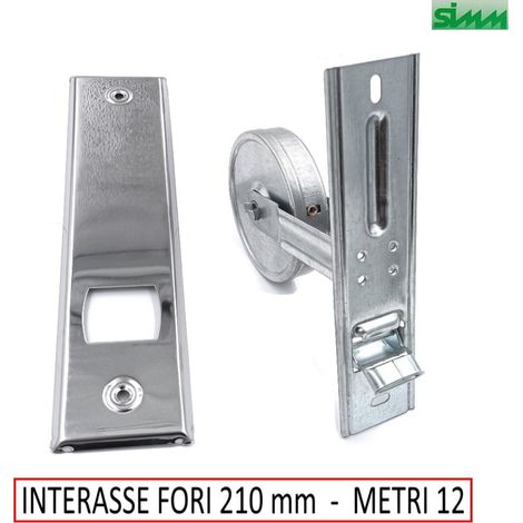 AVVOLGITORE INCASSO MT.12 INT.FORI 210 MM CON PLACCA IN INOX