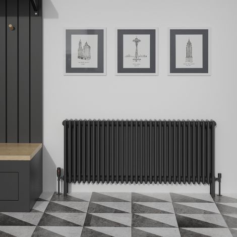 Warmehaus Traditional Black Quadruple Column Radiator 600x1460mm (1/5)