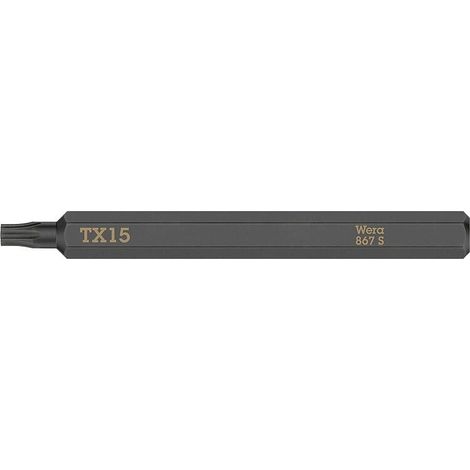 WERA Bit 867 S TORX 15 x 70 mm 1/4 ″ TORX 15 longueur 70 mm 5 pièces ( 4000827263 ) (1/5)