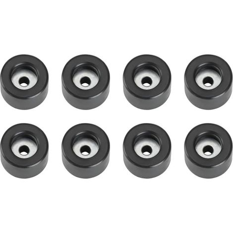 Gummifüße – 8er-Set – Schwarz mit Stahleinsatz – Bodenschutz und Vibrationsdämpfung – Für Möbel und Haushaltsgeräte – 25 x 15 mm (1/3)