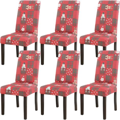 Funda elástica para silla de comedor, funda protectora para sillas de comedor, estilo europeo para bodas, banquetes, fiestas, Navidad, cumpleaños (1 o 6 unidades). (1/5)