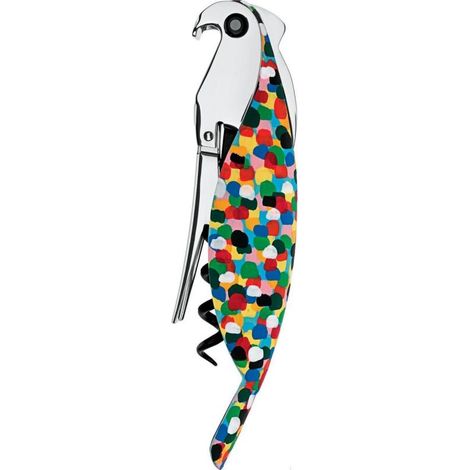 Alessi Aam32 1 Proust Parrot Cavatappi Per Vino Di Design, In Alluminio Profuso E Pc, Multicolore, 12.7 x 2.54 x 2.54 cm 181 grammi (1/5)
