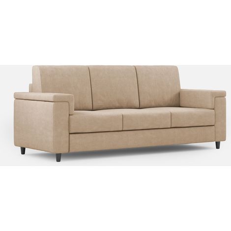 Divano 3 Posti 208x85x85 cm Marrak in Tessuto Beige (1/5)