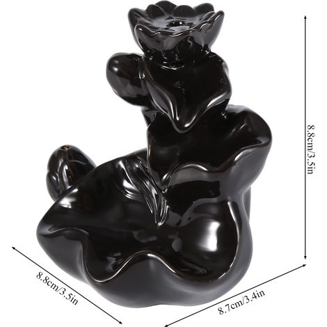 Brûleur d'encens en céramique émaillée, support pour cônes, encensoir à reflux, pour la maison (1/5)
