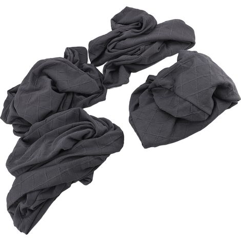 4 housses chaise polyester imperméables – Détachables lavables tabouret bar haut salle à manger comptoir gris foncé (1/2)