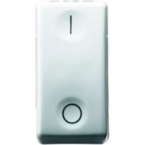 Interruttore Bipolare  250V ac 16AX, Neutro, Simbolo 0/I 1 Modulo System White