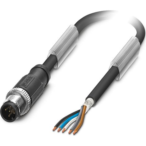 Câble d'actionneur Phoenix Contact 5 conducteurs , M12 Mâle, 5m ( Prix pour 1 )