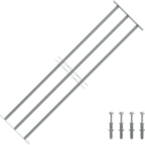 Griglie per finestre 1000-1500 mm Acciaio zincato Argento vidaXL