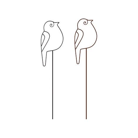 TrendLine Gartenstecker Metall Vogel sortiert 115 cm Gartenstecker