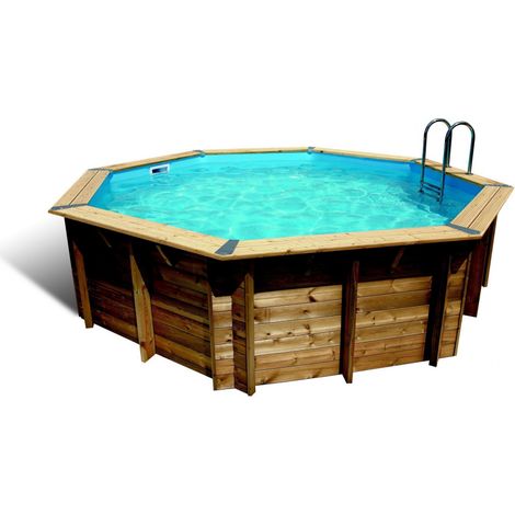 Piscine bois Océa 5,10 x 1,20 m - Liner beige - Ubbink (1/5)