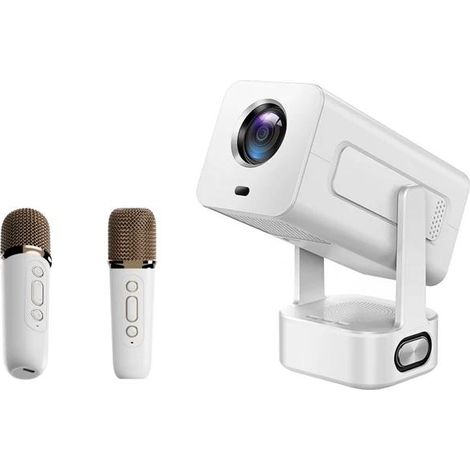 Filiyano – Projecteur NÖRDIC 1080P 300ANSI avec 2 microphones karaoké (1/5)