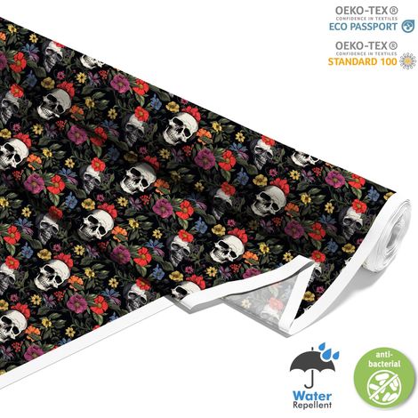 Outdoor dekostoffe oxford - Motiv der Schädel I DX4719 (1/5)