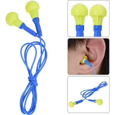 paire de bouchons d'oreille en mousse souple antibruit, protection contre le bruit et isolation acoustique