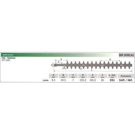Lama superiore o inferiore TAS tagliasiepe THT2100 591 mm 008141