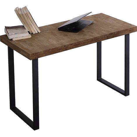 Table d'étude en chêne américain naturel/noir. (1/2)