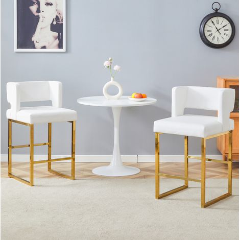 Chaise salle a manger design nordique métal doré lot 2 OKMYHOME (1/5)