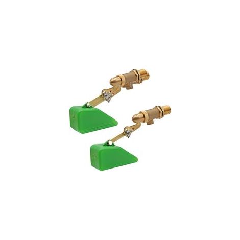 2-teiliges 1/2"-Messingventilset mit schwimmendem Kunststoffventil zur Tankmontage, schwimmendes Kugelventil mit verstellbarem Arm für Aquarium und Schafstränke (1/5)