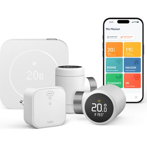 Termostato intelligente cablato X (2ª generazione) – Kit iniziale Multiroom con 2 teste X (1/5)