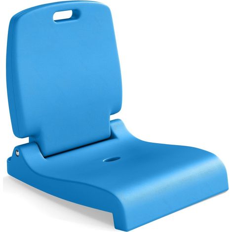 Sedia pieghevole da esterno con maniglia foro di scarico blu