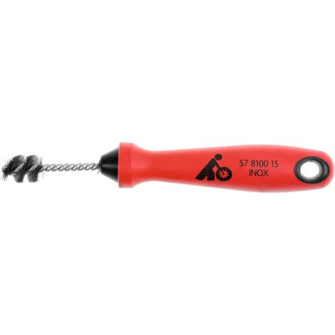 Lessmann Fittingbürste gewellter INOX-Draht, passend für Rohr-Innen-⌀ 18 mm