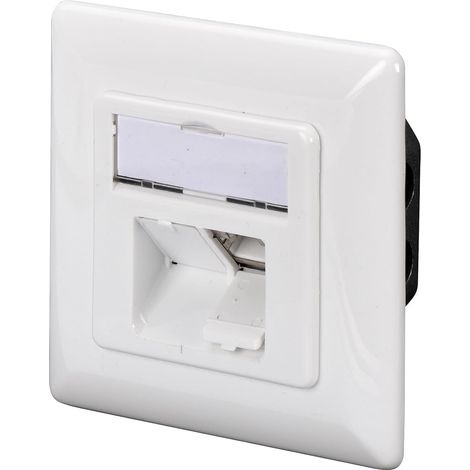 Prise montage mural encastré Cat 6.A (profond) 2 x RJ45 (1/5)