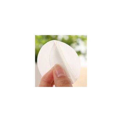 Lot de 10 autocollants adhésifs double face, transparents ronds, adhésifs de fixation en silicone étanche, auxiliaire de ventouse - Crezuo