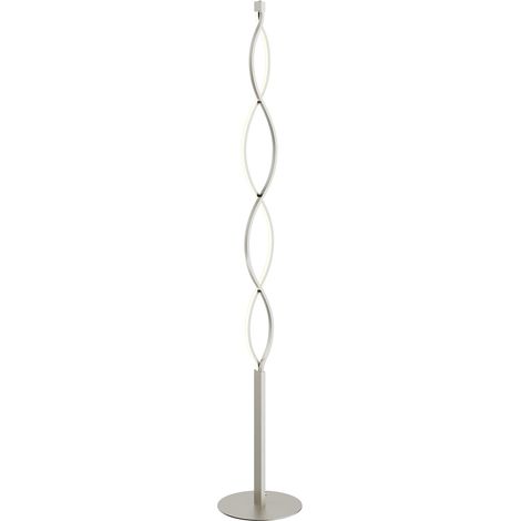 [GEBRAUCHT] B-Ware Lindby Stehlampe Auron LED dimmbar Touchdimmer warmweiß nickel 150cm Höhe 25cm (1/2)