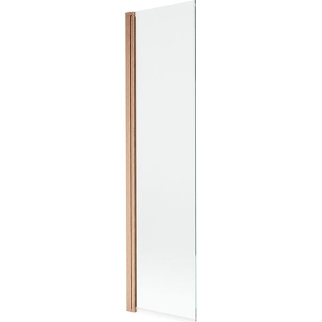 Mexen – Paroi de douche 1-volet 50 x 150 cm – Verre trempé transparent – Finition cuivre brossé – Réglable – Joint élastomère – 8A90500016500